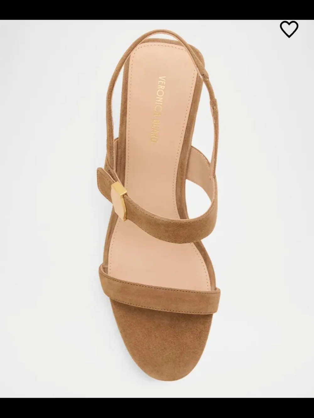 Veronica Beard Tan Suede Block Heel Slingback Sandal